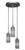 Toltec Lighting - 2143-BN-4092 - Three Light Cluster Pendalier - Empire - Brushed Nickel