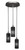 Toltec Lighting - 2143-BN-4099 - Three Light Cluster Pendalier - Empire - Brushed Nickel