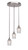 Toltec Lighting - 2143-BN-4250 - Three Light Cluster Pendalier - Empire - Brushed Nickel
