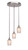 Toltec Lighting - 2143-BN-4253 - Three Light Cluster Pendalier - Empire - Brushed Nickel