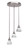 Toltec Lighting - 2143-BN-4769 - Three Light Cluster Pendalier - Empire - Brushed Nickel