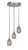 Toltec Lighting - 2143-BN-5054 - Three Light Cluster Pendalier - Empire - Brushed Nickel