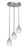 Toltec Lighting - 2143-BN-615 - Three Light Cluster Pendalier - Empire - Brushed Nickel
