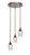 Toltec Lighting - 2143-BRZ-4250 - Three Light Cluster Pendalier - Empire - Bronze