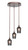 Toltec Lighting - 2143-BRZ-4252 - Three Light Cluster Pendalier - Empire - Bronze