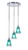 Toltec Lighting - 2143-CH-725 - Three Light Cluster Pendalier - Empire - Chrome