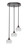 Toltec Lighting - 2143-DG-212 - Three Light Cluster Pendalier - Empire - Dark Granite