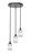 Toltec Lighting - 2143-DG-3001 - Three Light Cluster Pendalier - Empire - Dark Granite