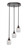 Toltec Lighting - 2143-DG-4810 - Three Light Cluster Pendalier - Empire - Dark Granite