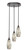 Toltec Lighting - 2143-DG-5064 - Three Light Cluster Pendalier - Empire - Dark Granite