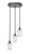 Toltec Lighting - 2143-DG-531 - Three Light Cluster Pendalier - Empire - Dark Granite