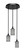 Toltec Lighting - 2143-MB-4062 - Three Light Cluster Pendalier - Empire - Matte Black