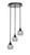 Toltec Lighting - 2143-MB-4100 - Three Light Cluster Pendalier - Empire - Matte Black