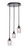 Toltec Lighting - 2143-MB-4250 - Three Light Cluster Pendalier - Empire - Matte Black