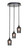 Toltec Lighting - 2143-MB-4252 - Three Light Cluster Pendalier - Empire - Matte Black