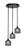Toltec Lighting - 2143-MB-4612 - Three Light Pendalier - Empire - Matte Black