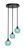 Toltec Lighting - 2143-MB-4625 - Three Light Pendalier - Empire - Matte Black