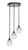 Toltec Lighting - 2143-MB-615 - Three Light Cluster Pendalier - Empire - Matte Black