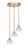 Toltec Lighting - 2143-NAB-212 - Three Light Cluster Pendalier - Empire - New Age Brass