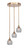 Toltec Lighting - 2143-NAB-4100 - Three Light Cluster Pendalier - Empire - New Age Brass