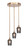 Toltec Lighting - 2143-NAB-4252 - Three Light Cluster Pendalier - Empire - New Age Brass