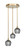 Toltec Lighting - 2143-NAB-4602 - Three Light Pendalier - Empire - New Age Brass