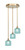 Toltec Lighting - 2143-NAB-4615 - Three Light Pendalier - Empire - New Age Brass