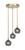 Toltec Lighting - 2143-NAB-4622 - Three Light Pendalier - Empire - New Age Brass
