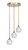 Toltec Lighting - 2143-NAB-4811 - Three Light Cluster Pendalier - Empire - New Age Brass