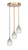 Toltec Lighting - 2143-NAB-615 - Three Light Cluster Pendalier - Empire - New Age Brass