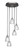 Toltec Lighting - 2145-BN-500 - Five Light Cluster Pendalier - Empire - Brushed Nickel