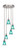 Toltec Lighting - 2145-BN-725 - Five Light Pendalier - Empire - Brushed Nickel
