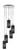 Toltec Lighting - 2145-CH-4099 - Five Light Pendalier - Empire - Chrome