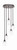 Toltec Lighting - 2145-DG-4021 - Five Light Pendalier - Empire - Dark Granite