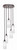Toltec Lighting - 2145-DG-4091 - Five Light Pendalier - Empire - Dark Granite