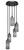 Toltec Lighting - 2145-DG-4092 - Five Light Cluster Pendalier - Empire - Dark Granite