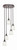 Toltec Lighting - 2145-DG-460 - Five Light Pendalier - Empire - Dark Granite
