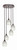 Toltec Lighting - 2145-DG-615 - Five Light Pendalier - Empire - Dark Granite