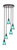 Toltec Lighting - 2145-ES-725 - Five Light Pendalier - Empire - Espresso