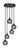Toltec Lighting - 2145-MB-4622 - Five Light Pendalier - Empire - Matte Black