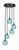 Toltec Lighting - 2145-MB-4625 - Five Light Pendalier - Empire - Matte Black