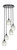 Toltec Lighting - 2145-MB-615 - Five Light Pendalier - Empire - Matte Black