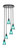 Toltec Lighting - 2145-MB-725 - Five Light Pendalier - Empire - Matte Black