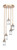 Toltec Lighting - 2145-NAB-3009 - Five Light Pendalier - Empire - New Age Brass