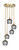 Toltec Lighting - 2145-NAB-4602 - Five Light Pendalier - Empire - New Age Brass