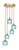 Toltec Lighting - 2145-NAB-4605 - Five Light Pendalier - Empire - New Age Brass