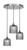 Toltec Lighting - 2183-BN-4912 - Three Light Pendalier - Empire - Brushed Nickel