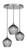 Toltec Lighting - 2183-BN-4922 - Three Light Pendalier - Empire - Brushed Nickel