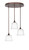 Toltec Lighting - 2183-BRZ-4081 - Three Light Pendalier - Empire - Bronze