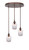 Toltec Lighting - 2183-BRZ-4460 - Three Light Pendalier - Empire - Bronze